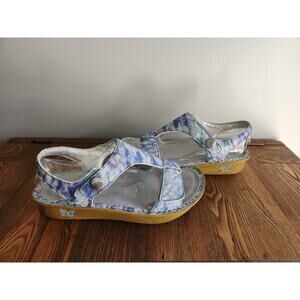 Alegria Kendra Impressionista Adjustable T Straps Leather Sandals 39 Sz US 9